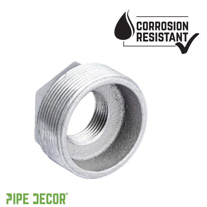 1 1/4 in. x 1/4 in. Galvanized Iron Bushing - Sweatfully