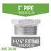 1 1/4 in. x 1 in. Galvanized Iron Bushing - Sweatfully