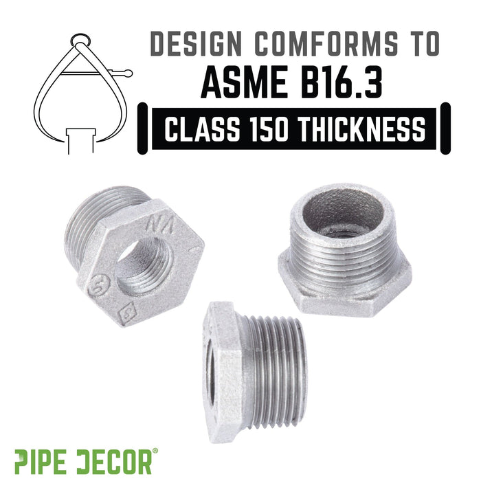 1 1/4 in. x 3/4 in. Galvanized Iron Bushing - Sweatfully