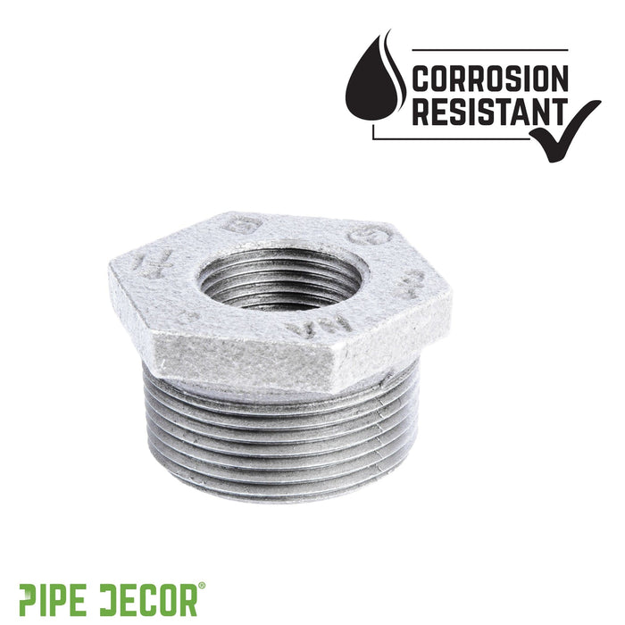 1 1/4 in. x 3/4 in. Galvanized Iron Bushing - Sweatfully