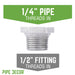 1/2 in. x 1/4 in. Galvanized Iron Bushing - Sweatfully