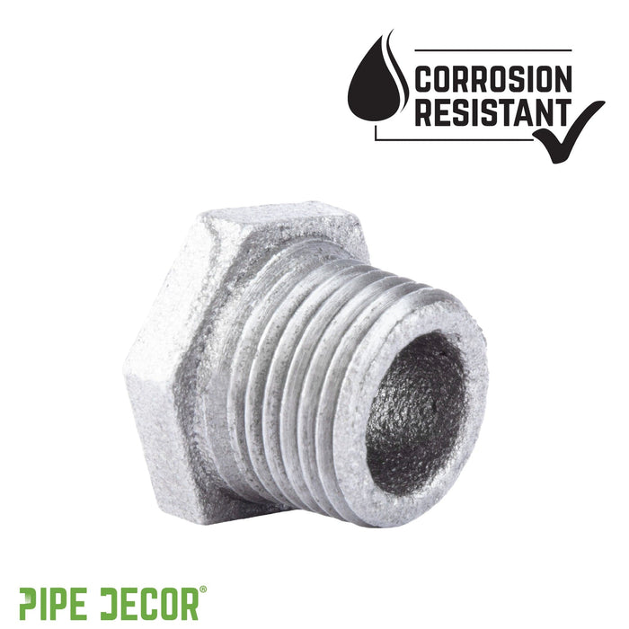 1/2 in. x 1/4 in. Galvanized Iron Bushing - Sweatfully