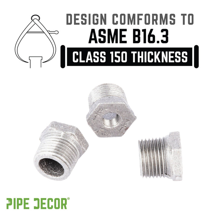 1/2 in. x 1/8 in. Galvanized Iron Bushing - Sweatfully