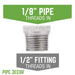1/2 in. x 1/8 in. Galvanized Iron Bushing - Sweatfully