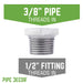 1/2 in. x 3/8 in. Galvanized Iron Bushing - Sweatfully