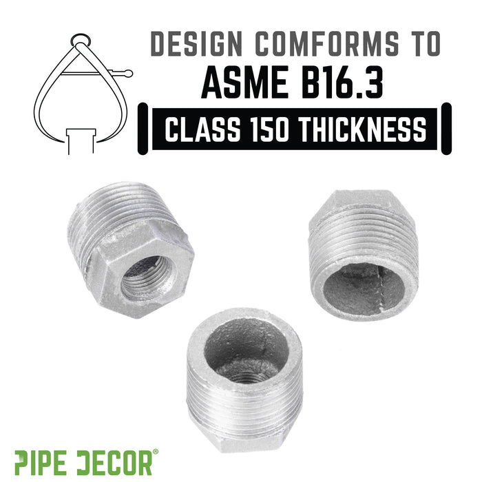 1 in. x 3/8 in. Galvanized Iron Bushing - Sweatfully