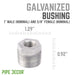 1 in. x 3/8 in. Galvanized Iron Bushing - Sweatfully