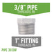 1 in. x 3/8 in. Galvanized Iron Bushing - Sweatfully