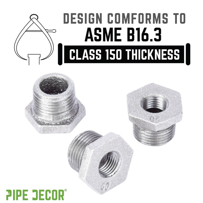 1/4 in. x  1/8 in. Galvanized Iron Bushing - Sweatfully