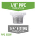 1/4 in. x  1/8 in. Galvanized Iron Bushing - Sweatfully