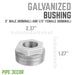 2 in. x 1/2 in. Galvanized Iron Bushing - Sweatfully