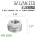 2 in. x 3/4 in. Galvanized Iron Bushing - Sweatfully