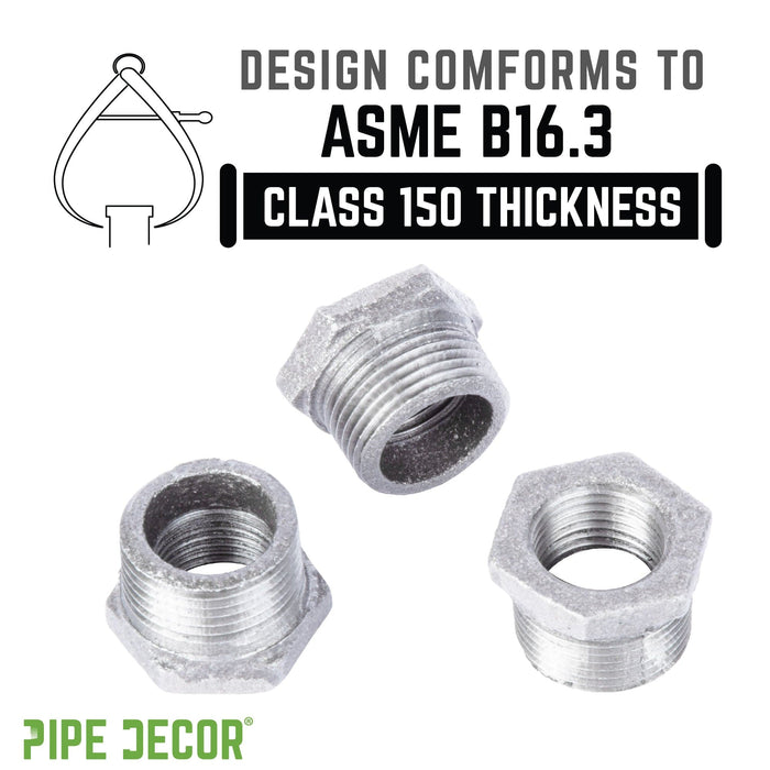 3/4 in. x 1/2 in. Galvanized Iron Bushing - Sweatfully