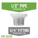 3/4 in. x 1/2 in. Galvanized Iron Bushing - Sweatfully