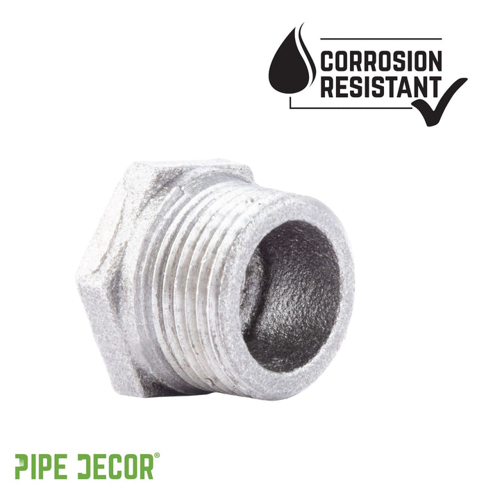 3/4 in. x 1/4 in. Galvanized Iron Bushing - Sweatfully