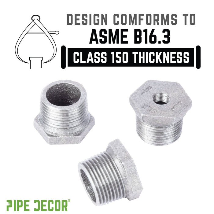 3/4 in. x 1/8 in. Galvanized Iron Bushing - Sweatfully