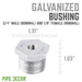3/4 in. x 1/8 in. Galvanized Iron Bushing - Sweatfully