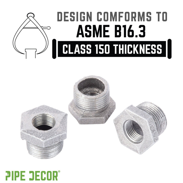 3/4 in. x 3/8 in. Galvanized Iron Bushing - Sweatfully