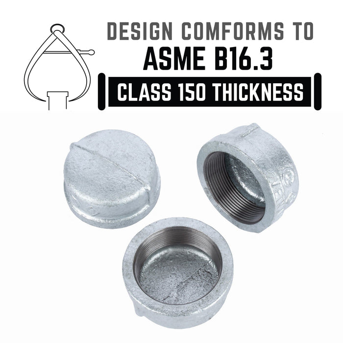 1 1/2 in. Galvanized Iron Cap - Sweatfully