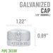1/2 in. Galvanized Iron Cap - Sweatfully