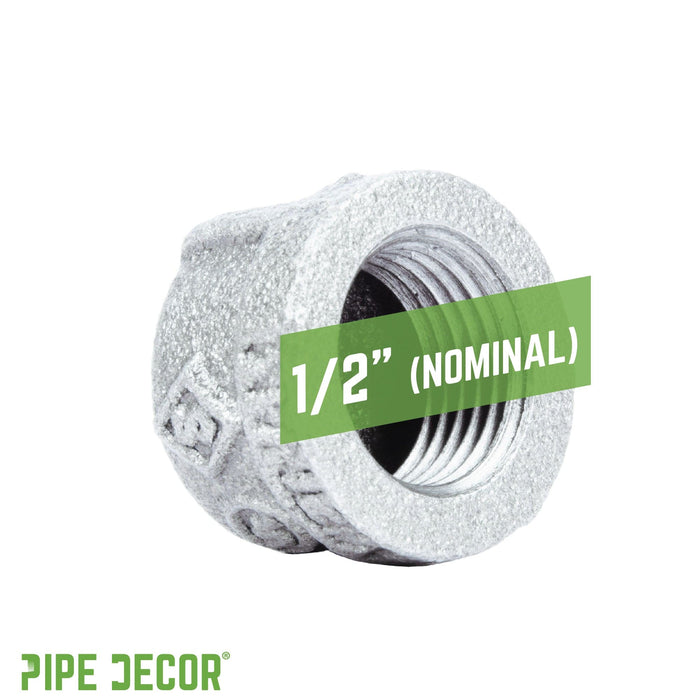 1/2 in. Galvanized Iron Cap - Sweatfully