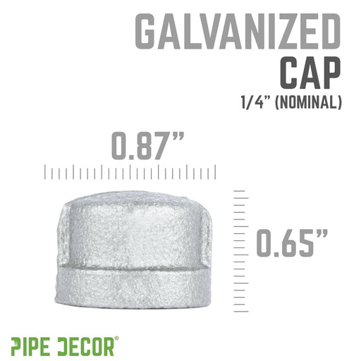 1/4 in. Galvanized Iron Cap - Sweatfully