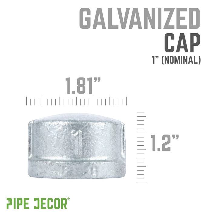 1 in. Galvanized Iron Cap - Sweatfully