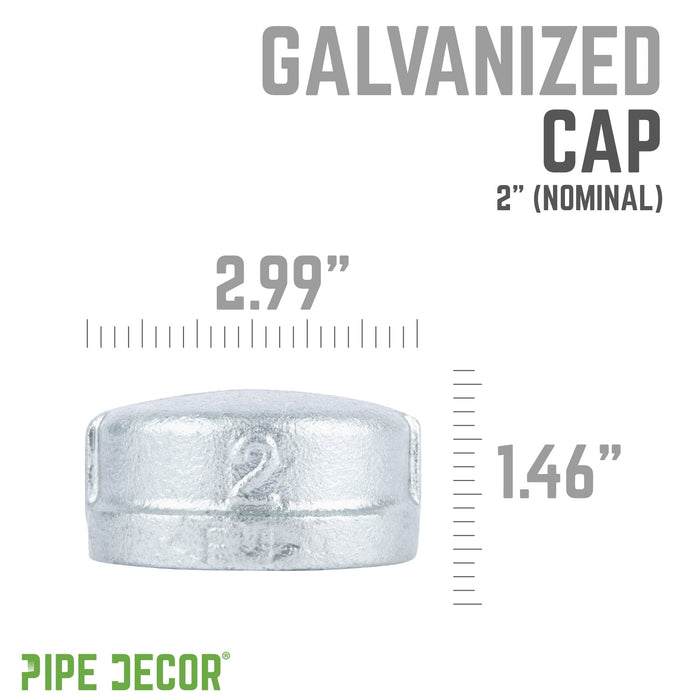 2 in. Galvanized Iron Cap - Sweatfully