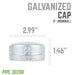 2 in. Galvanized Iron Cap - Sweatfully