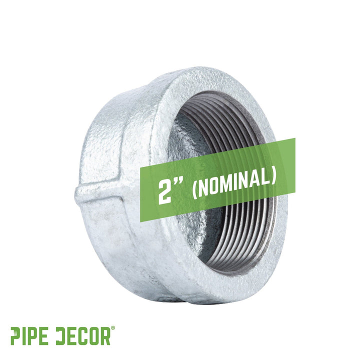 2 in. Galvanized Iron Cap - Sweatfully