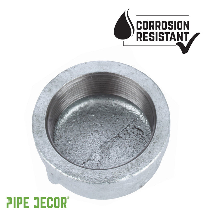 2 in. Galvanized Iron Cap - Sweatfully