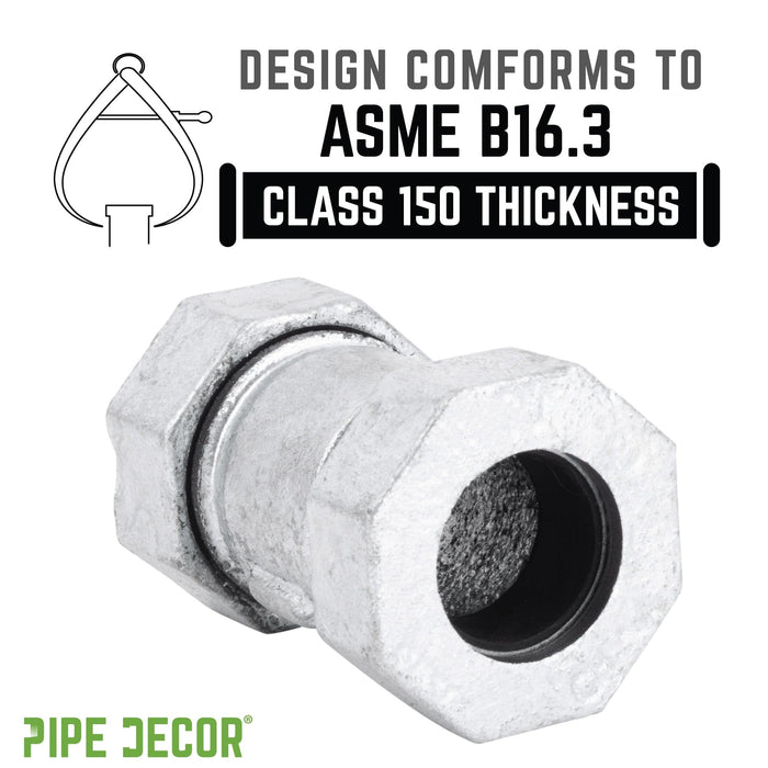 1 in. Galvanized Iron Compression Coupling - Sweatfully