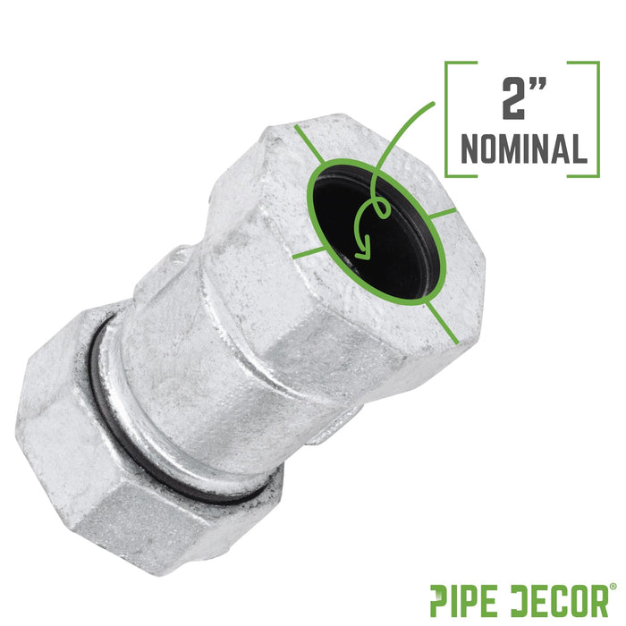 2 in. Galvanized Iron Compression Coupling - Sweatfully