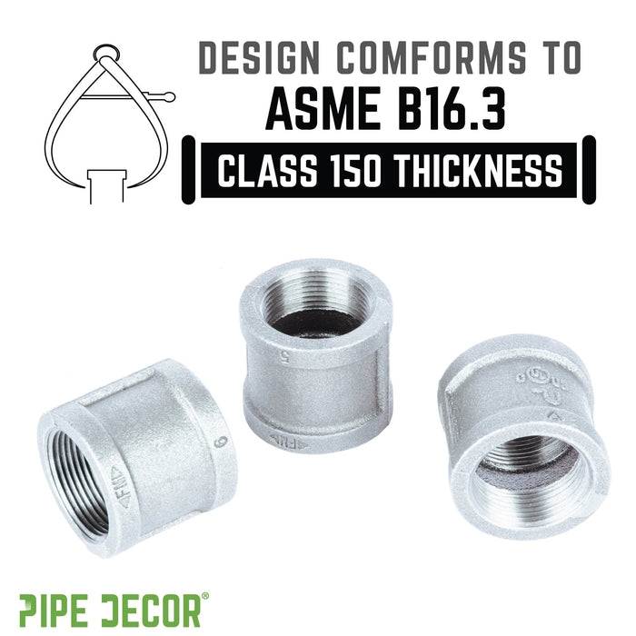 1 1/2 in. Galvanized Iron Coupling - Sweatfully