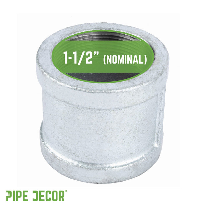 1 1/2 in. Galvanized Iron Coupling - Sweatfully
