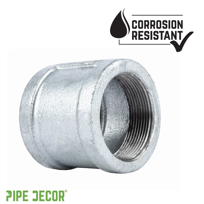 1 1/2 in. Galvanized Iron Coupling - Sweatfully