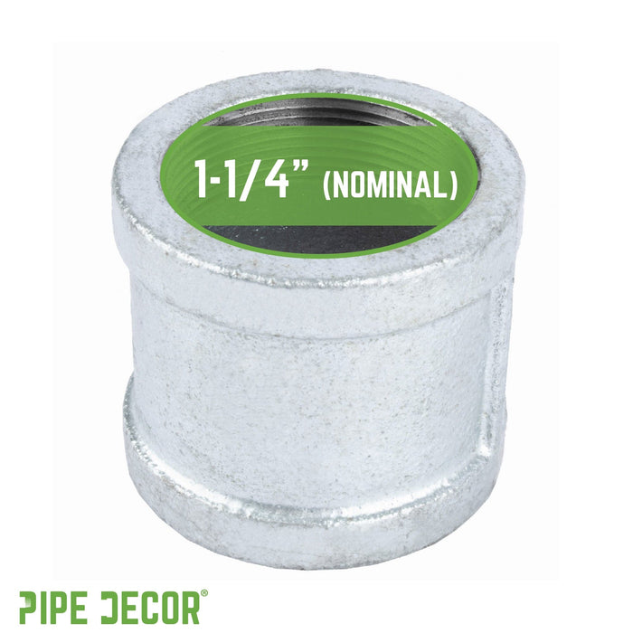 1 1/4 in. Galvanized Iron Coupling - Sweatfully