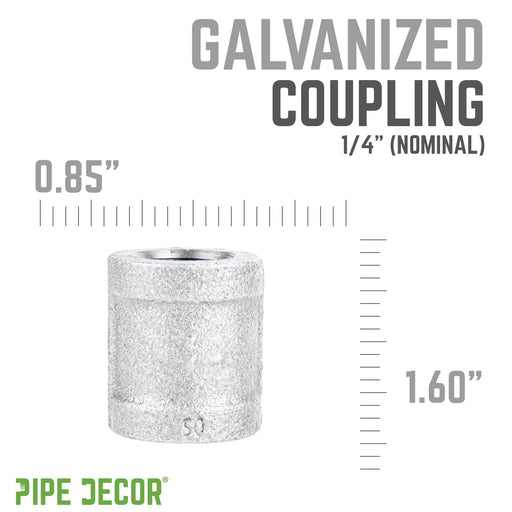 1/4 in. Galvanized Iron Coupling - Sweatfully