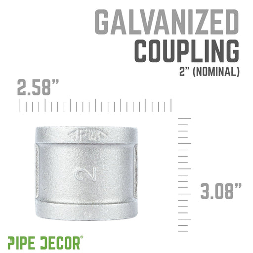 2 in. Galvanized Iron Coupling - Sweatfully