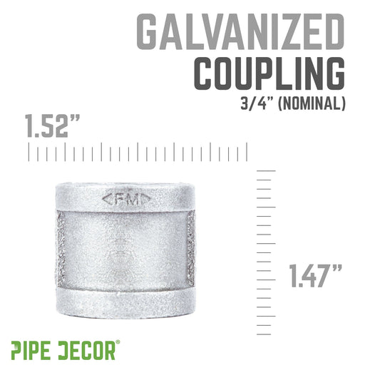 3/4 in. Galvanized Iron Coupling - Sweatfully
