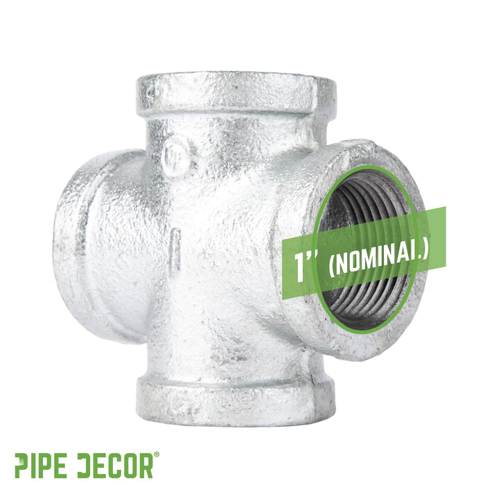 1 in. Galvanized Iron Cross - Sweatfully