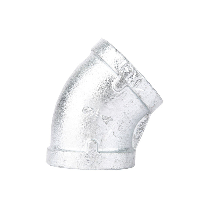 3/4 in. Galvanized Iron 45 Degree Elbow - Sweatfully