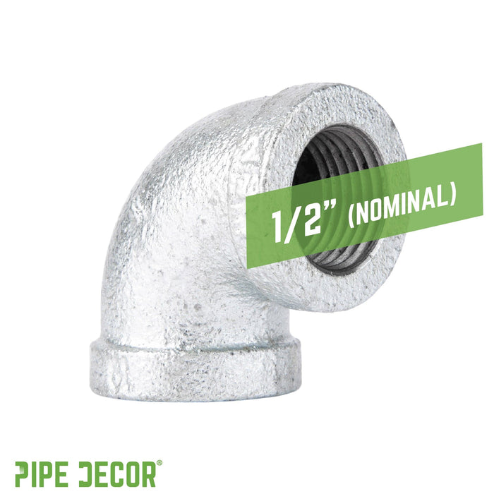 1/2 in. Galvanized Iron 90 Degree Elbow - Sweatfully