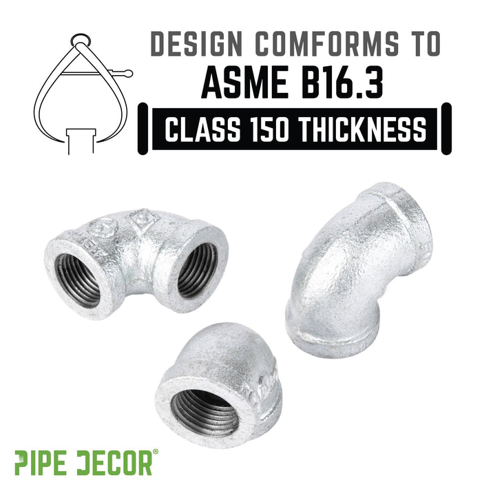 1/4 in. Galvanized Iron 90 Degree Elbow - Sweatfully