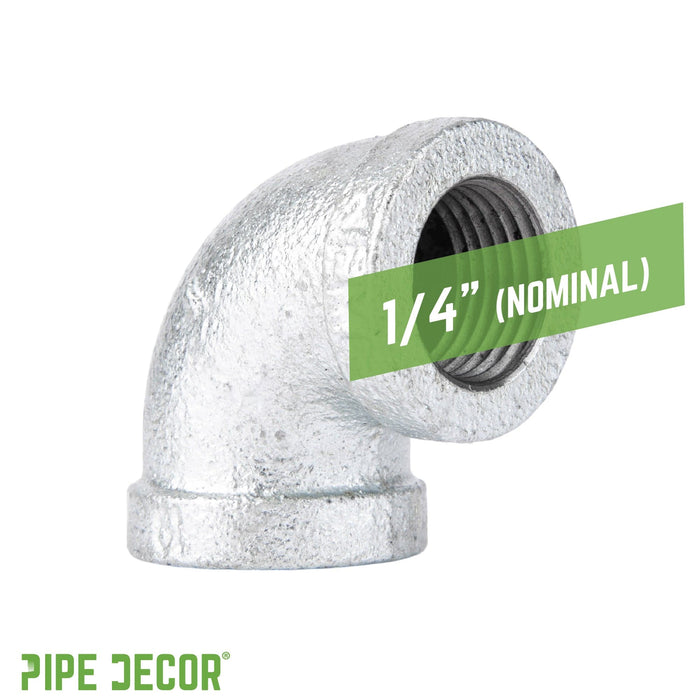 1/4 in. Galvanized Iron 90 Degree Elbow - Sweatfully