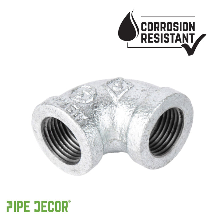 1/4 in. Galvanized Iron 90 Degree Elbow - Sweatfully