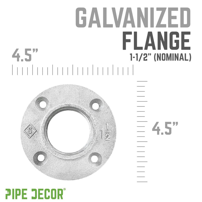 1 1/2 in. Galvanized Iron Floor Flange - Sweatfully