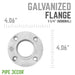1 1/4 in.  Galvanized Iron Floor Flange - Sweatfully