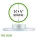 1 1/4 in.  Galvanized Iron Floor Flange - Sweatfully