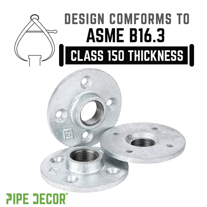 1/2 in. Galvanized Iron Floor Flange - Sweatfully